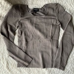Giorgio Armani Ribbed Blouse Long-Sleeve
